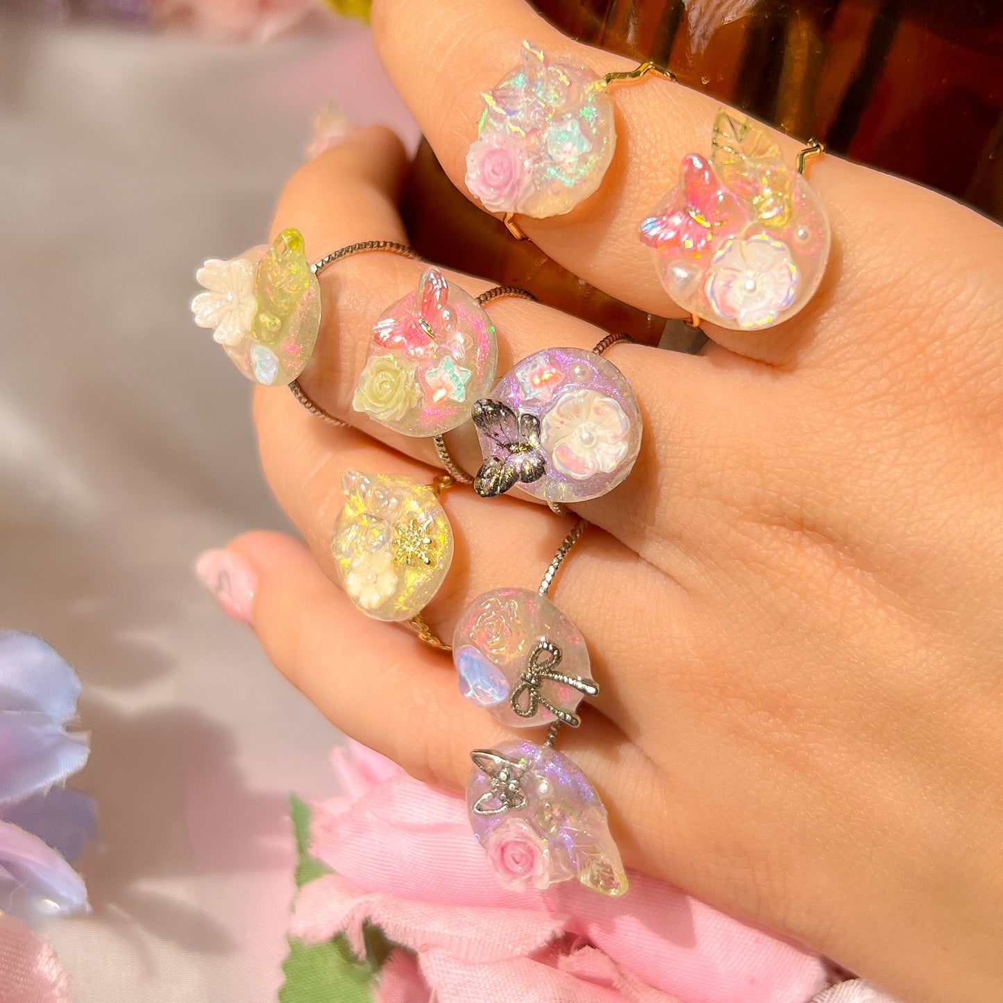 。゚ᨳ ❛ handmade fairy rings ❜ ♡ ˚⋆ 𐙚