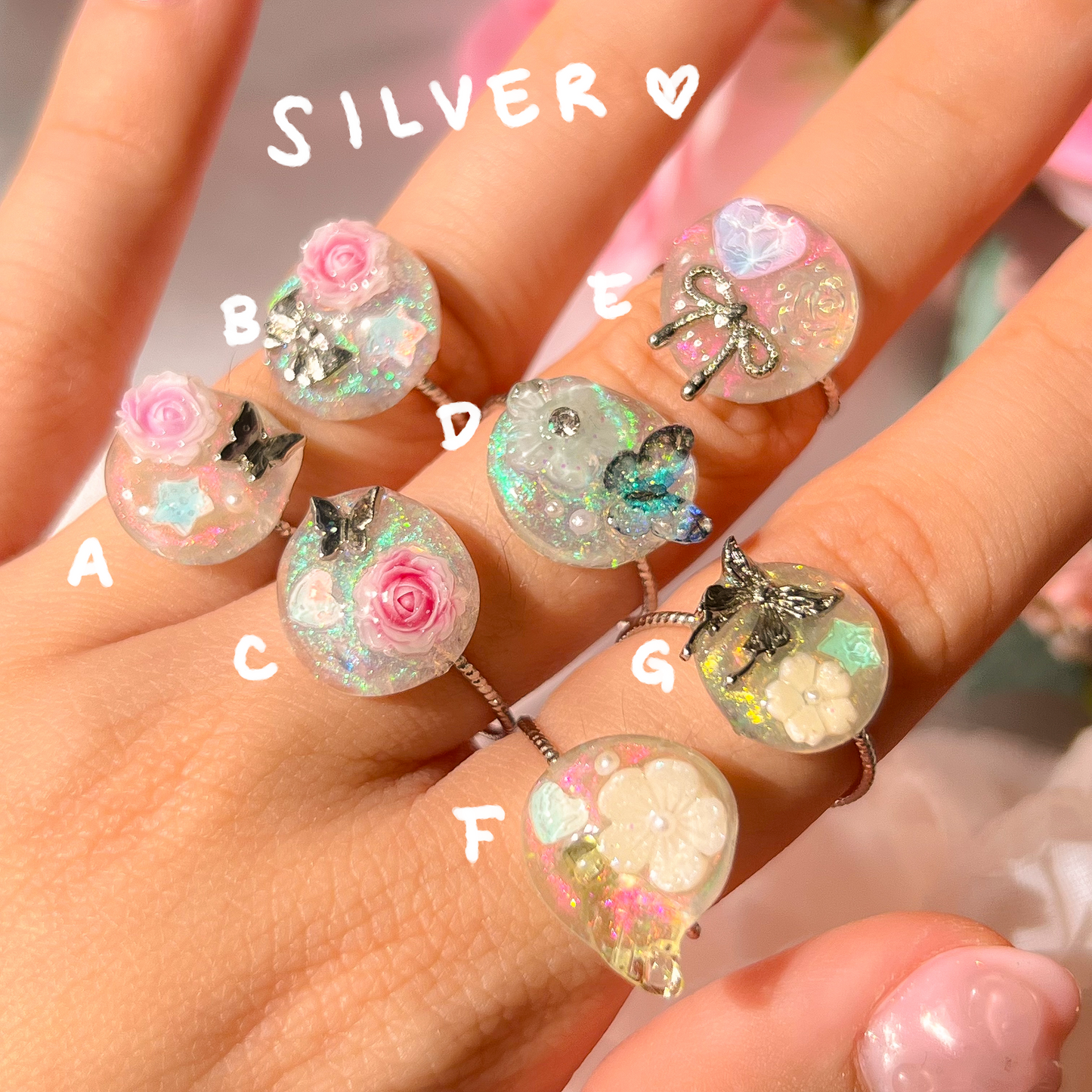 。゚ᨳ ❛ handmade fairy rings ❜ ♡ ˚⋆ 𐙚