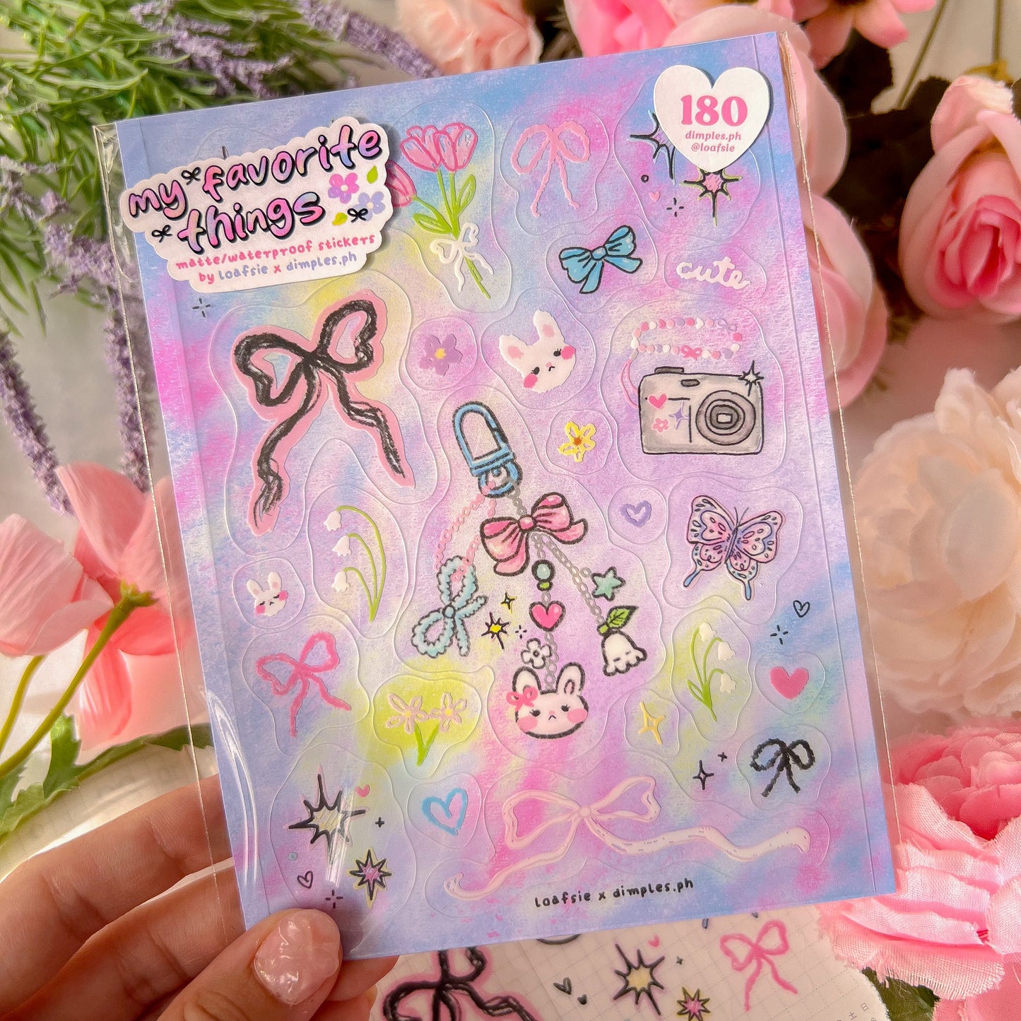 。゚ᨳ ❛ my favorite things ❜ clear sticker sheet ♡ ˚⋆ 𐙚