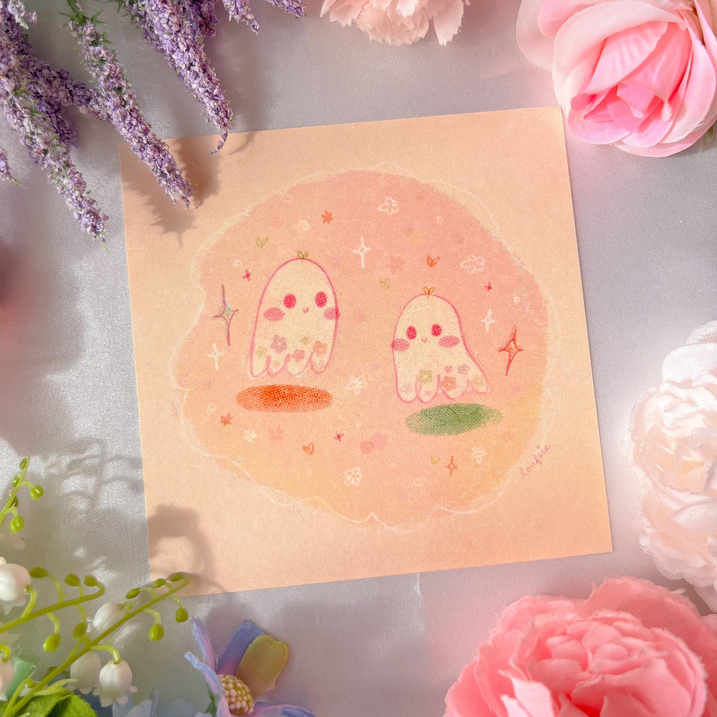 。゚ᨳ ❛ ghost sprouts ❜ art print ♡ ˚⋆ 𐙚