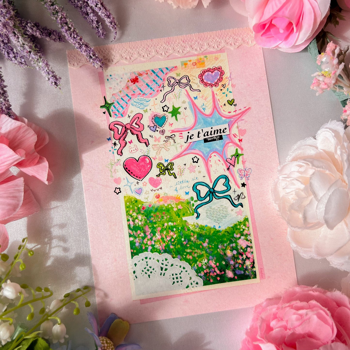 。゚ᨳ ❛ ilysm. ❜ art print ♡ ˚⋆ 𐙚