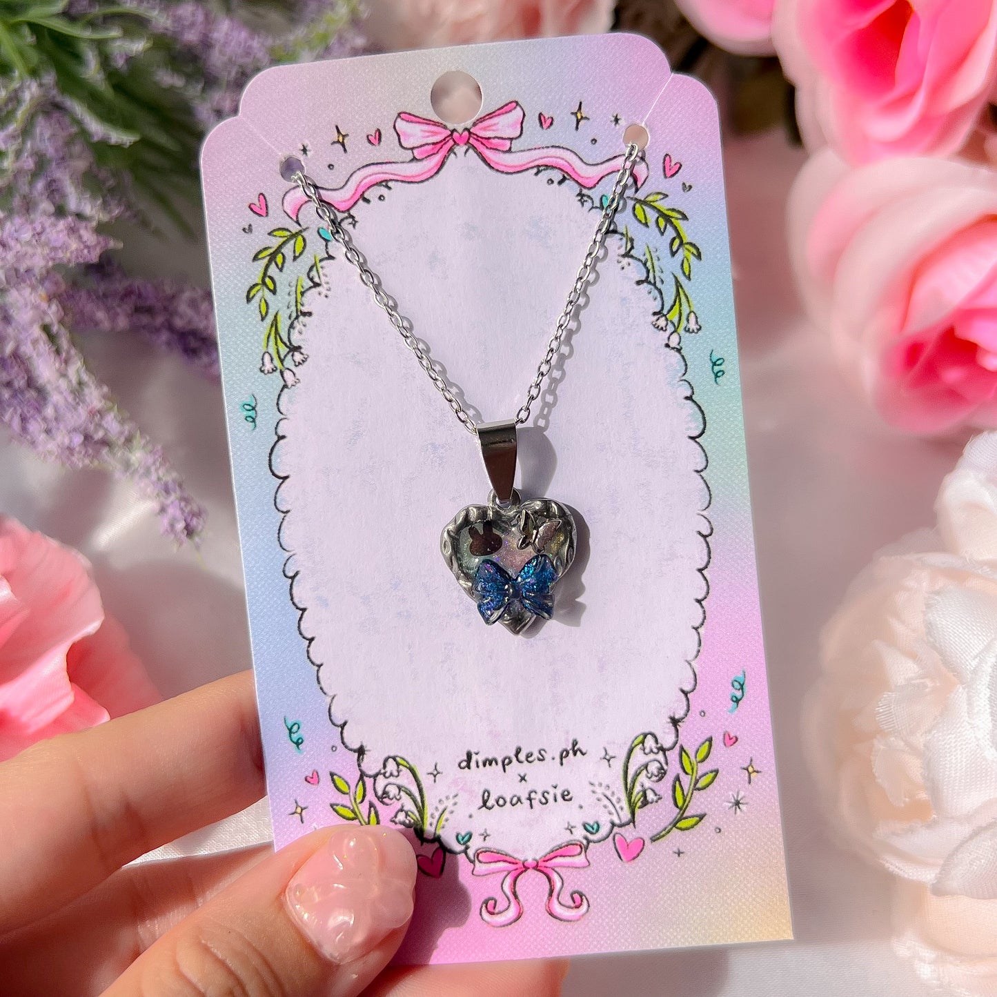 。゚ᨳ ❛ silver heart necklaces ❜ handmade accessories ♡ ˚⋆ 𐙚