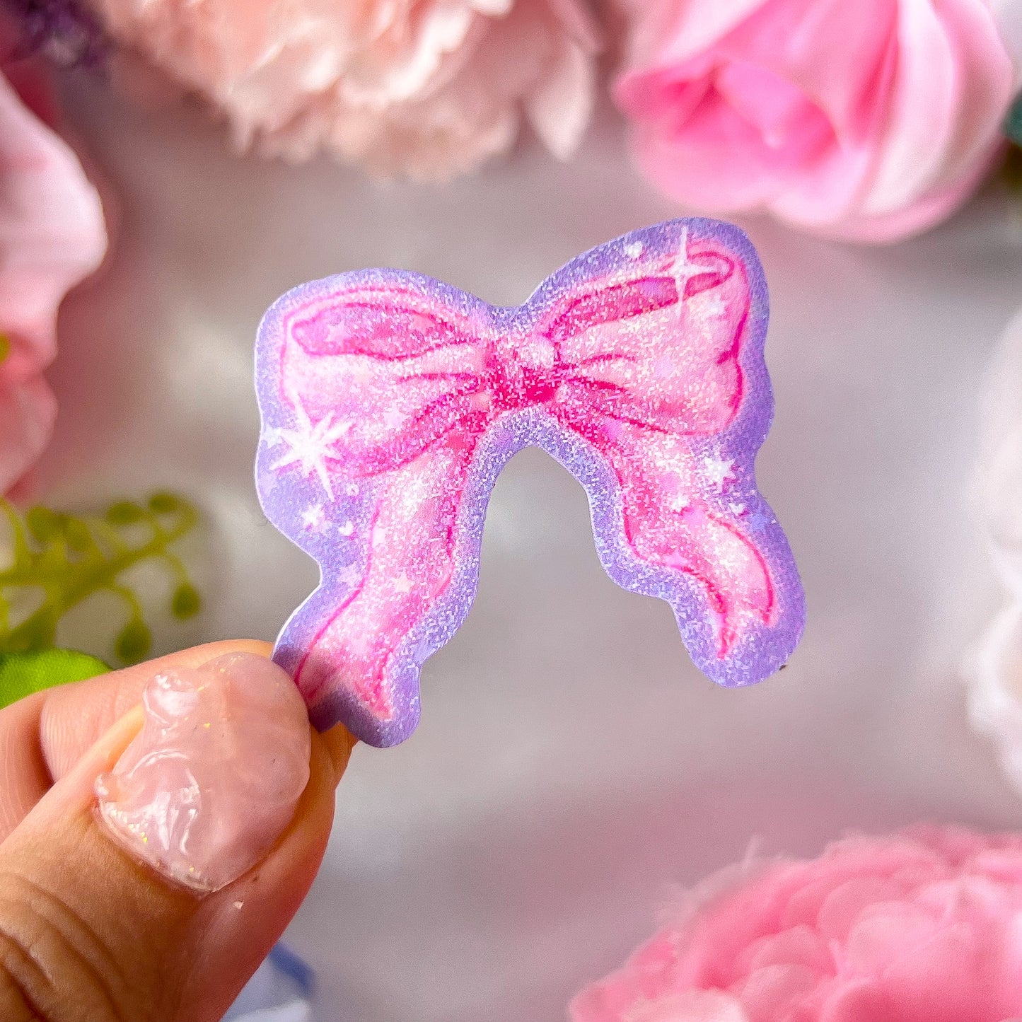 。゚ᨳ ❛ pink ribbon ❜ vinyl sticker ♡ ˚⋆ 𐙚