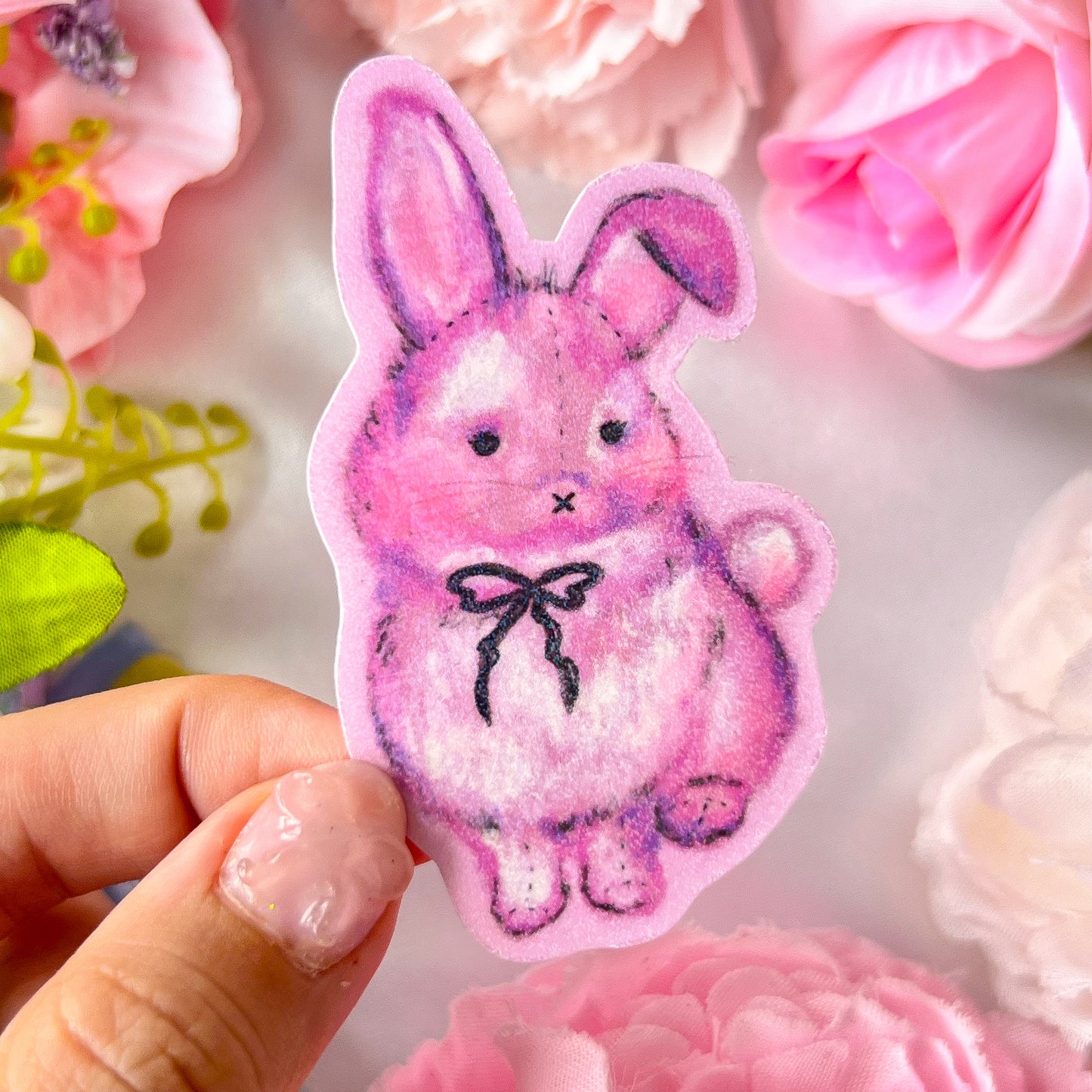 。゚ᨳ ❛ plushie bunny ❜ vinyl sticker ♡ ˚⋆ 𐙚
