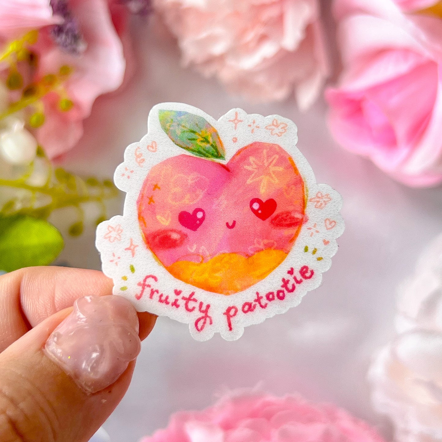。゚ᨳ ❛ fruity patootie ❜ vinyl sticker ♡ ˚⋆ 𐙚