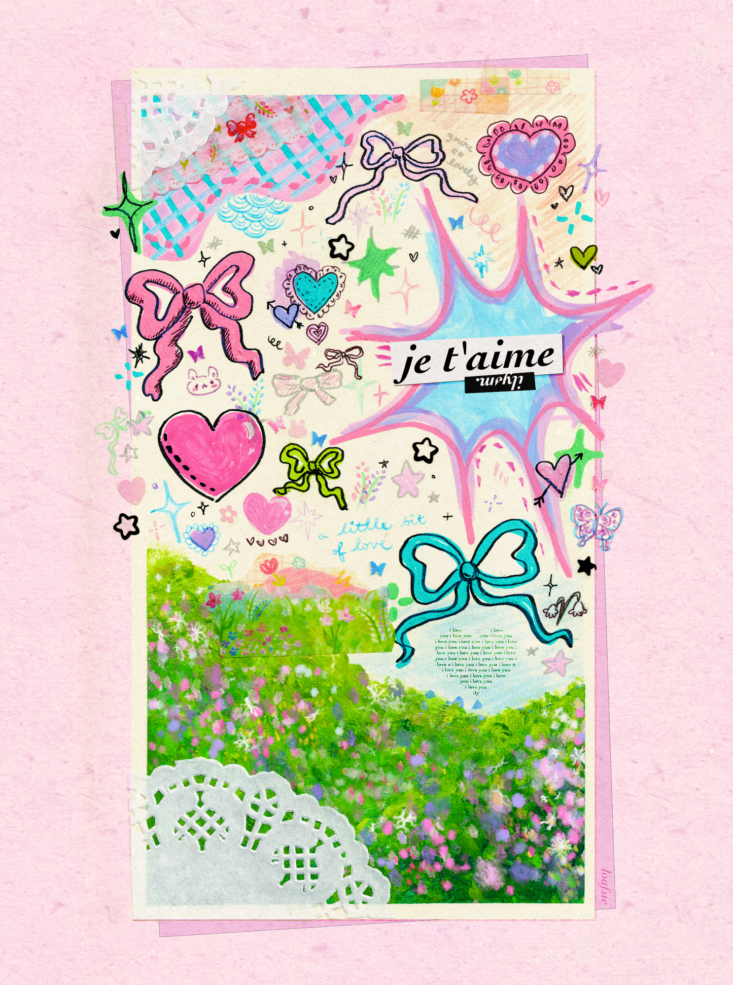 。゚ᨳ ❛ ilysm. ❜ art print ♡ ˚⋆ 𐙚