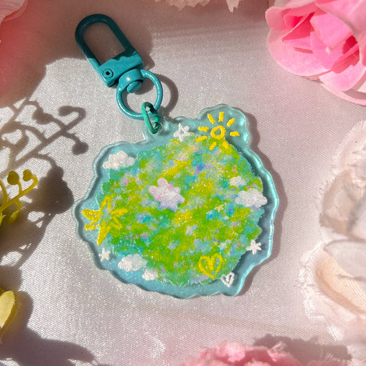 ｡ﾟᨳ   ❛ sunbathing ❜ acrylic keychain ♡ ˚⋆ 𐙚