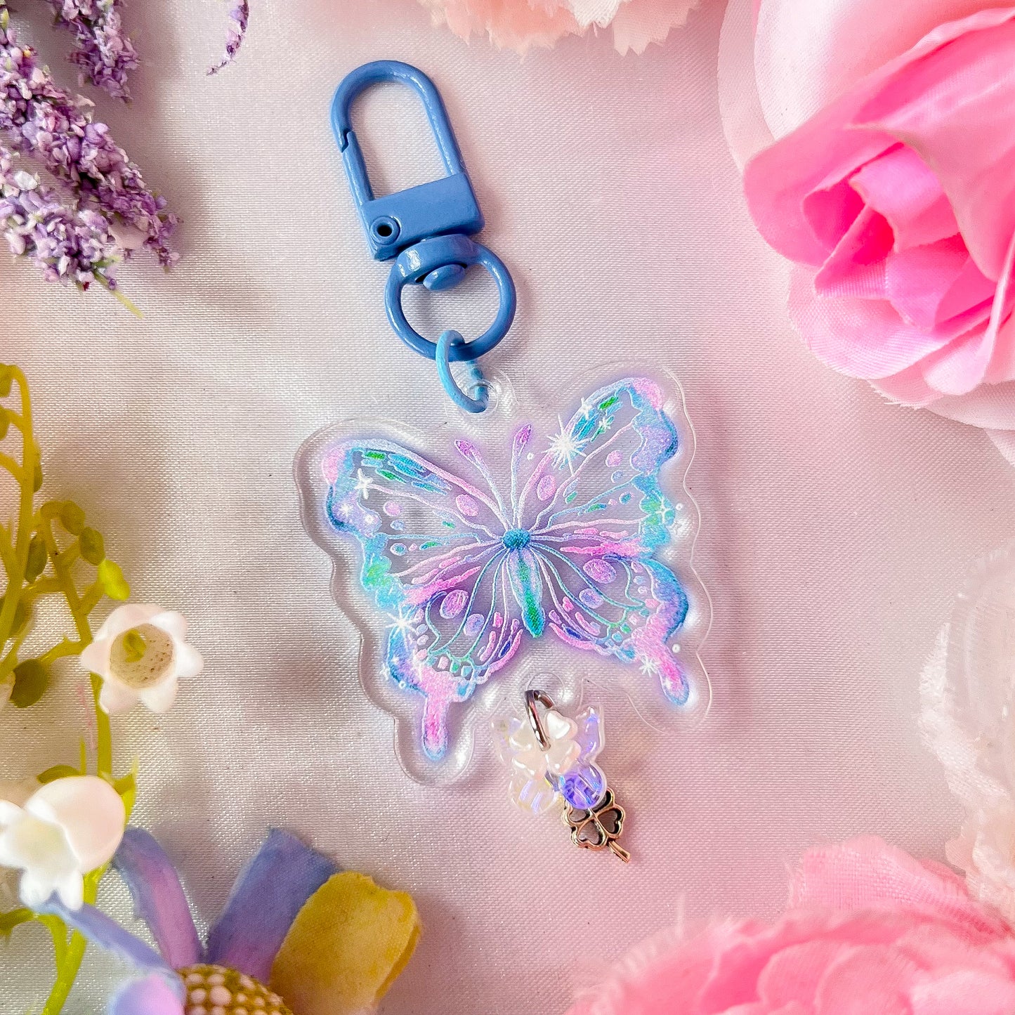 ｡ﾟᨳ   ❛ butterfly wings ❜ acrylic keychain ♡ ˚⋆ 𐙚