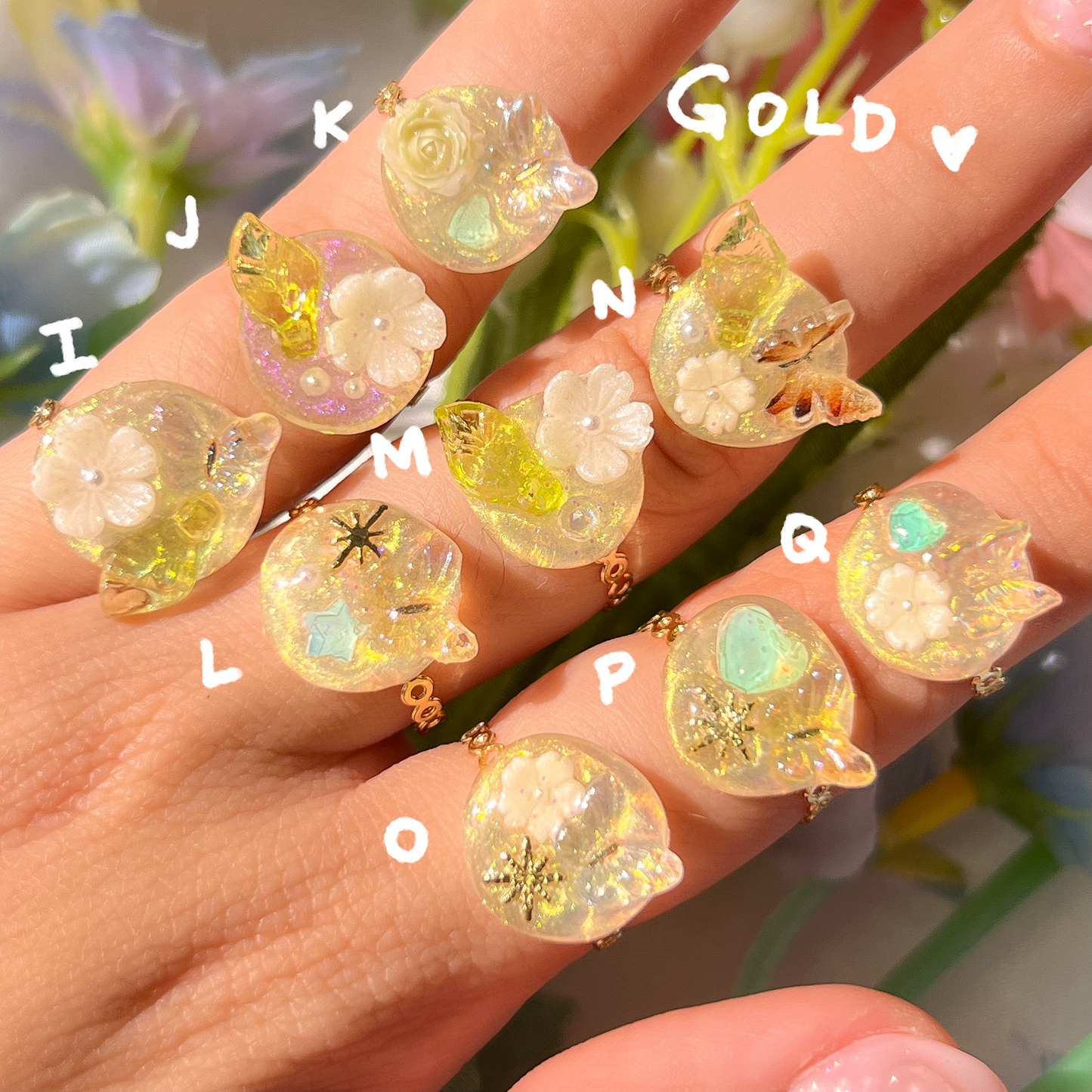 ｡ﾟᨳ   ❛ handmade fairy rings ❜ ♡ ˚⋆ 𐙚