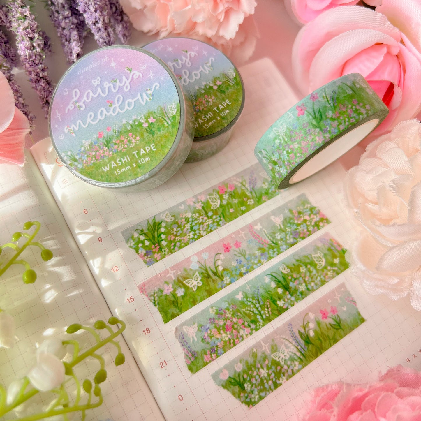 ｡ﾟᨳ   ❛ fairy meadow ❜ washi tape ♡ ˚⋆ 𐙚