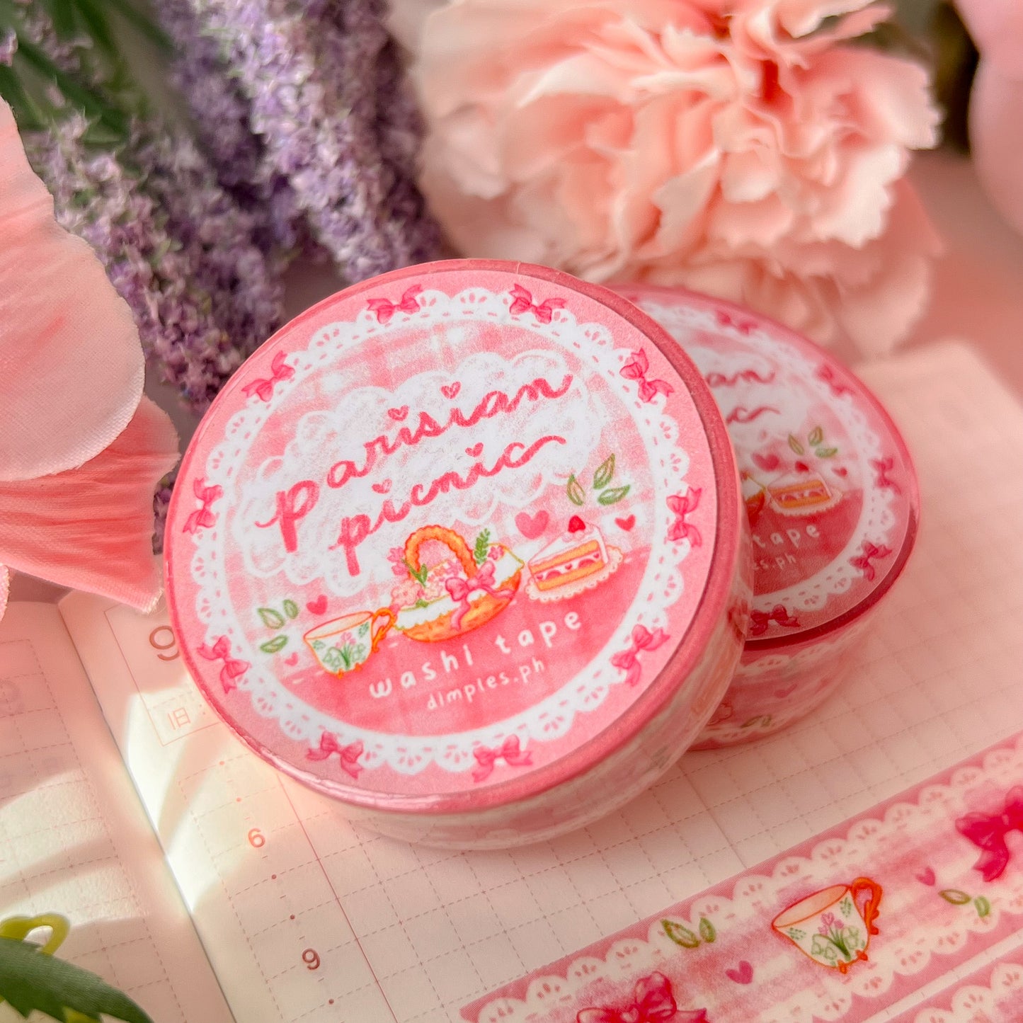 ｡ﾟᨳ   ❛ parisian picnic ❜ washi tape ♡ ˚⋆ 𐙚