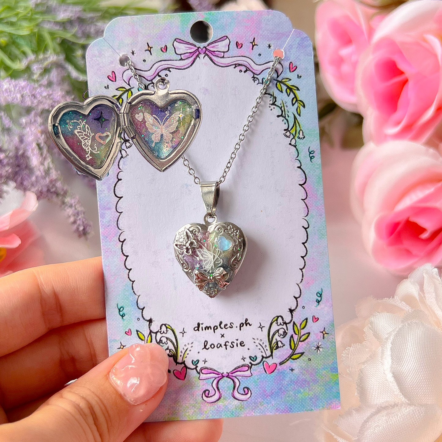 ｡ﾟᨳ   ❛ cosmic fairy lockets ❜ handmade necklaces ♡ ˚⋆ 𐙚