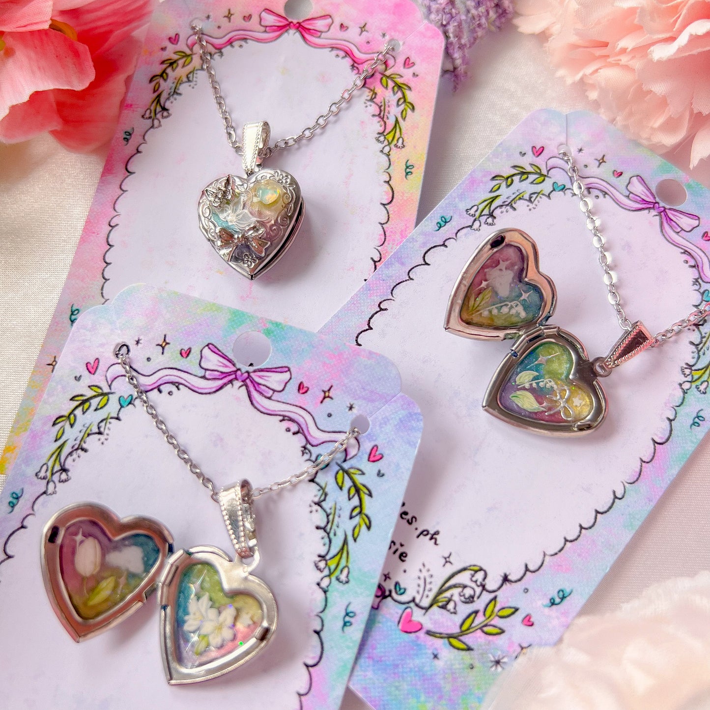 ｡ﾟᨳ   ❛ cosmic fairy lockets ❜ handmade necklaces ♡ ˚⋆ 𐙚