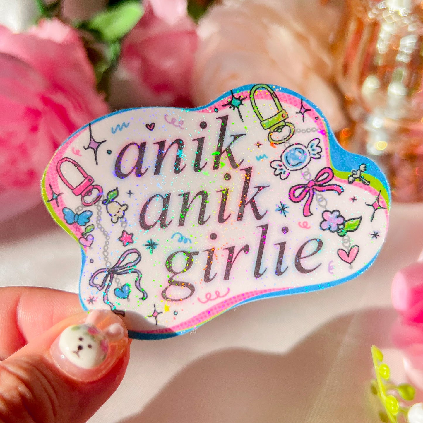 ｡ﾟᨳ   ❛ anik anik girlie ❜ vinyl sticker ♡ ˚⋆ 𐙚