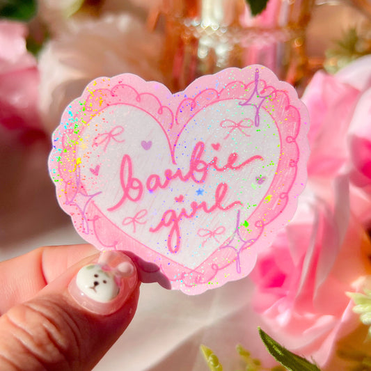 ｡ﾟᨳ   ❛ barbie girl ❜ vinyl sticker ♡ ˚⋆ 𐙚